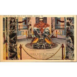 Post Cards,Vintage,Crypt of John Paul Jones,US Naval Academy,Annapolis, Md, PC35